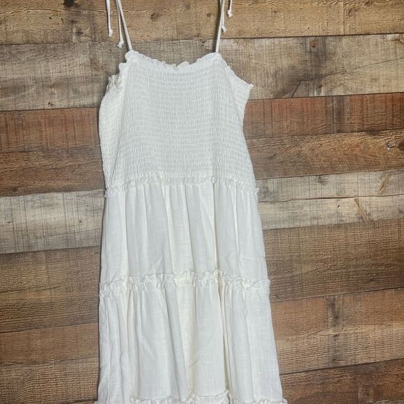 GB girls white smocked tiered‎ sundress spaghetti straps, size XL new with tags - Picture 12 of 12